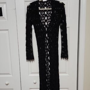 Elegant Black Lace Cardigan